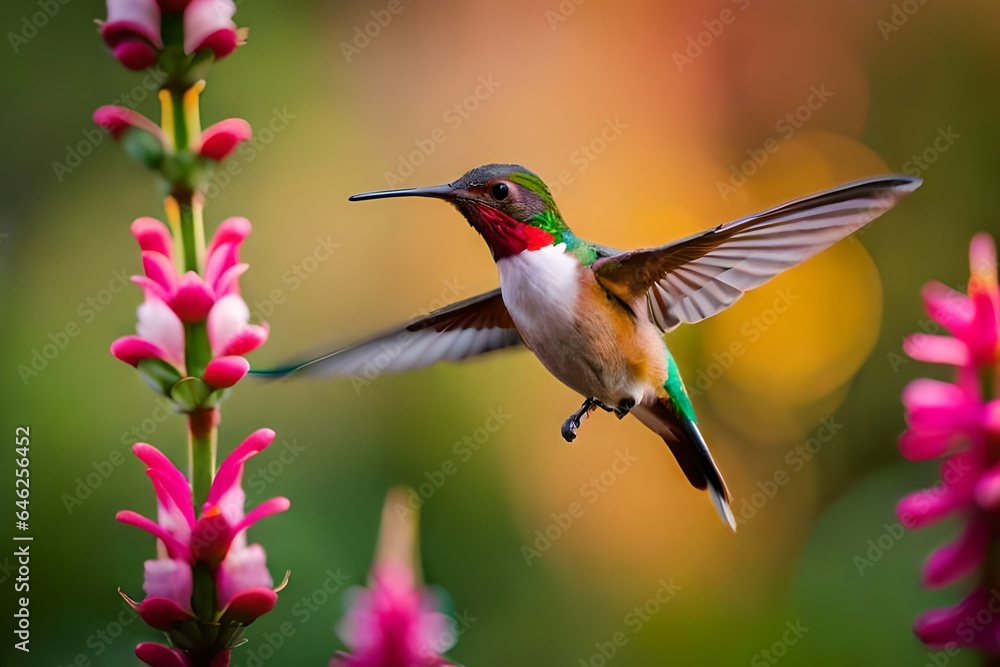 Fototapeta premium hummingbird on a flower