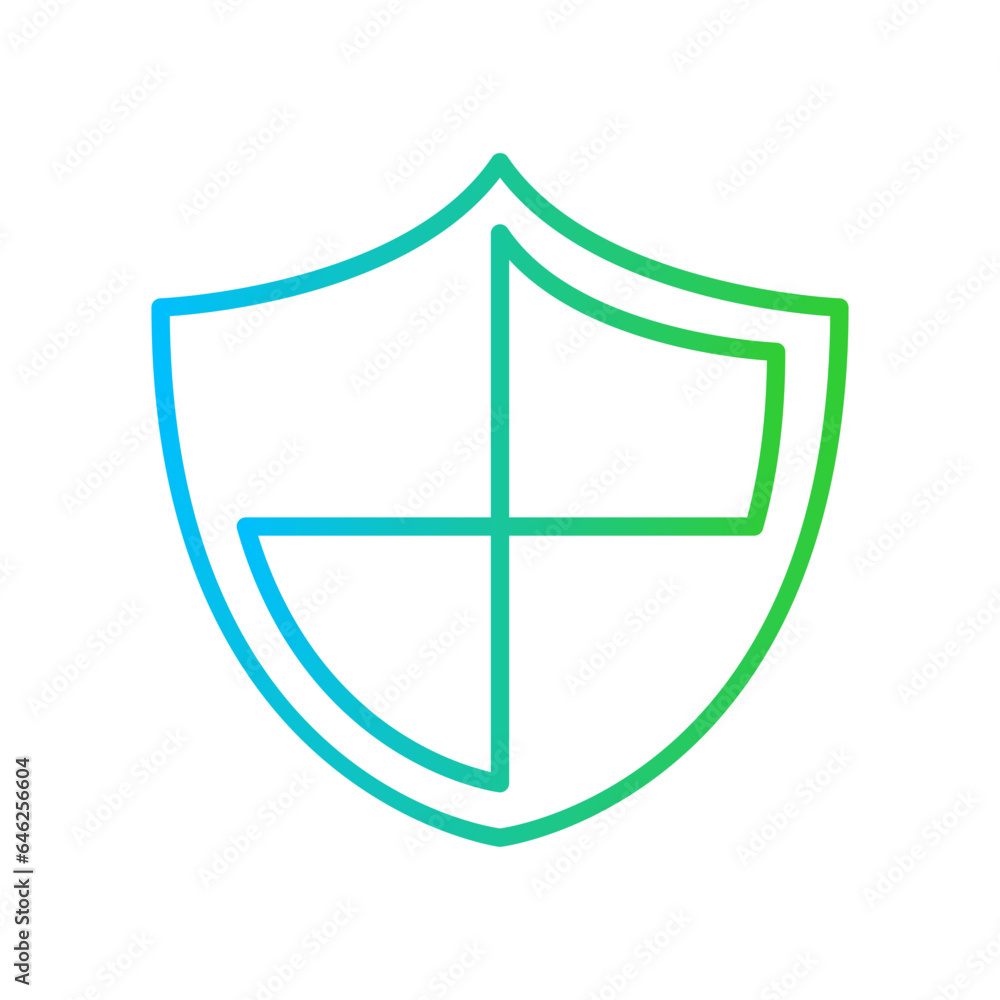 Antivirus cyber security icon with blue and green gradient outline style. antivirus, safety, protection, security, protect, symbol, internet. Vector Illustration Antivirus cyber security icon with blue and green gradient outline style. antivirus, safety, protection, security, protect, symbol, internet. Vector Illustration