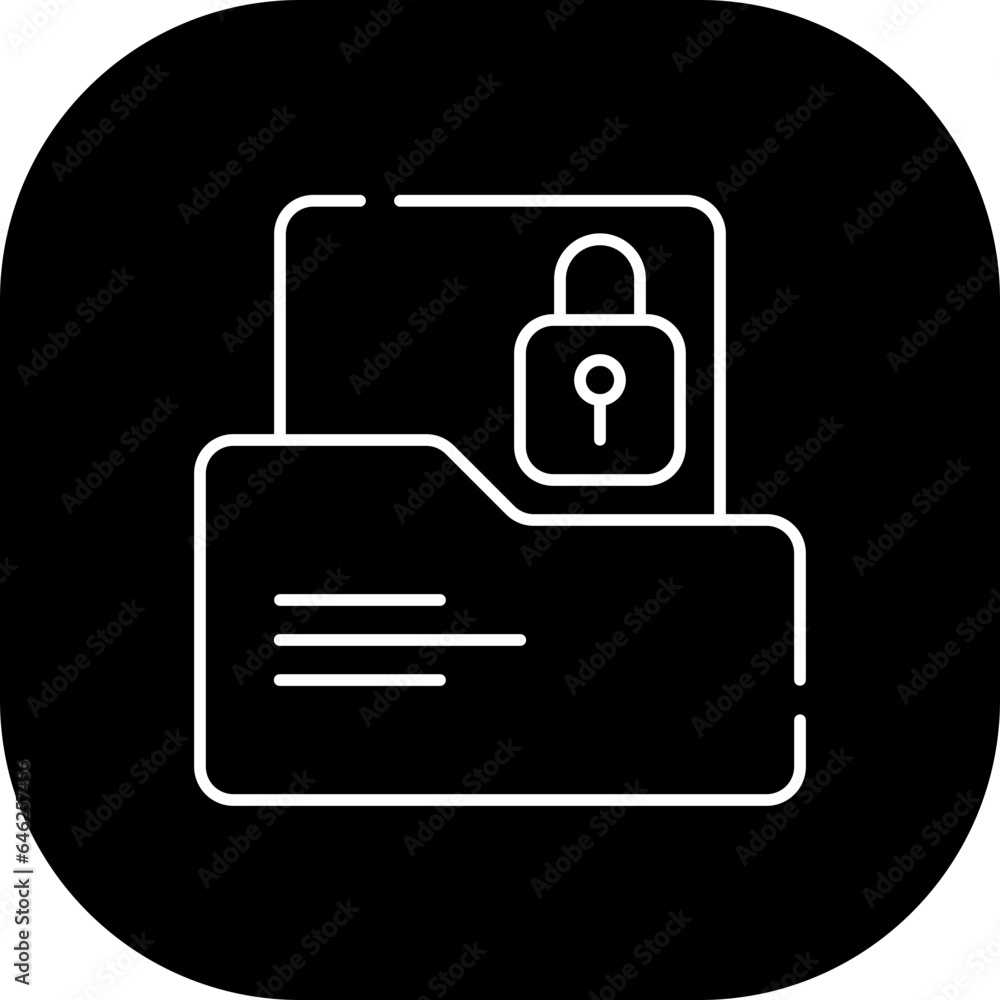 File cyber security icon with black filled line outline. file, document, business, folder, information, management, office. Vector illustration File cyber security icon with black filled line outline. file, document, business, folder, information, management, office. Vector illustration