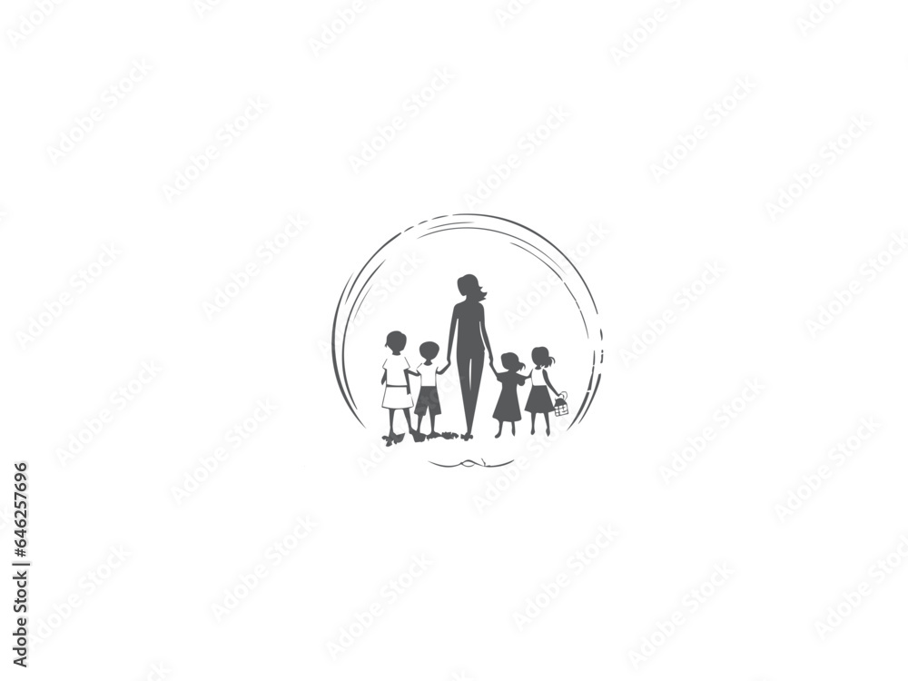 Premium child and children's logo design vector, vector and illustration, Premium child and children's logo design vector, vector and illustration,