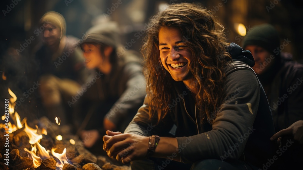 Captivating Campfire Moments with Friends Captivating Campfire Moments with Friends