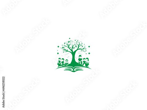 Premium child and children's logo design vector, vector and illustration,