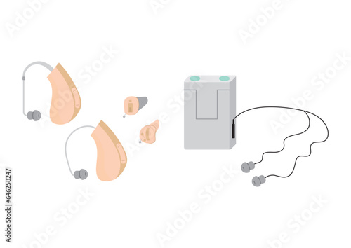 耳掛け式、耳穴式、ポケット式補聴器、集音器、いろいろセット
