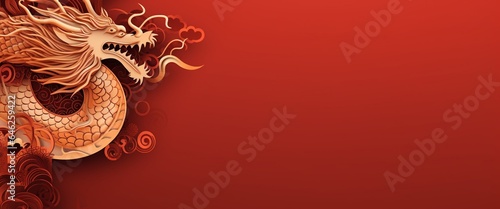 Happy New Year 2024, Zodiac sign year of the Dragon, Happy Chinese New Year 2024 banner. Chinese zodiac symbol, Lunar new year concept.