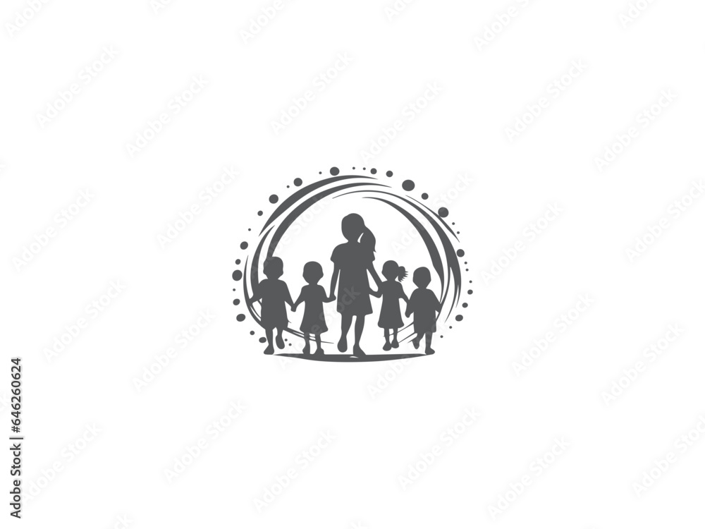 Premium child and children's logo design vector, vector and illustration, Premium child and children's logo design vector, vector and illustration,