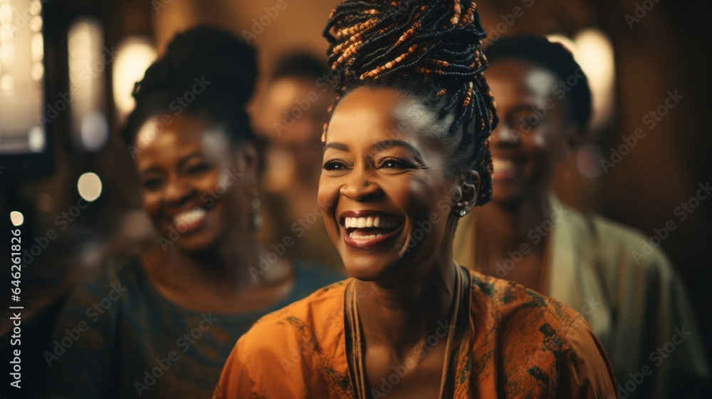 An Afro senior woman managing servers in a data center. Generative AI An Afro senior woman managing servers in a data center. Generative AI