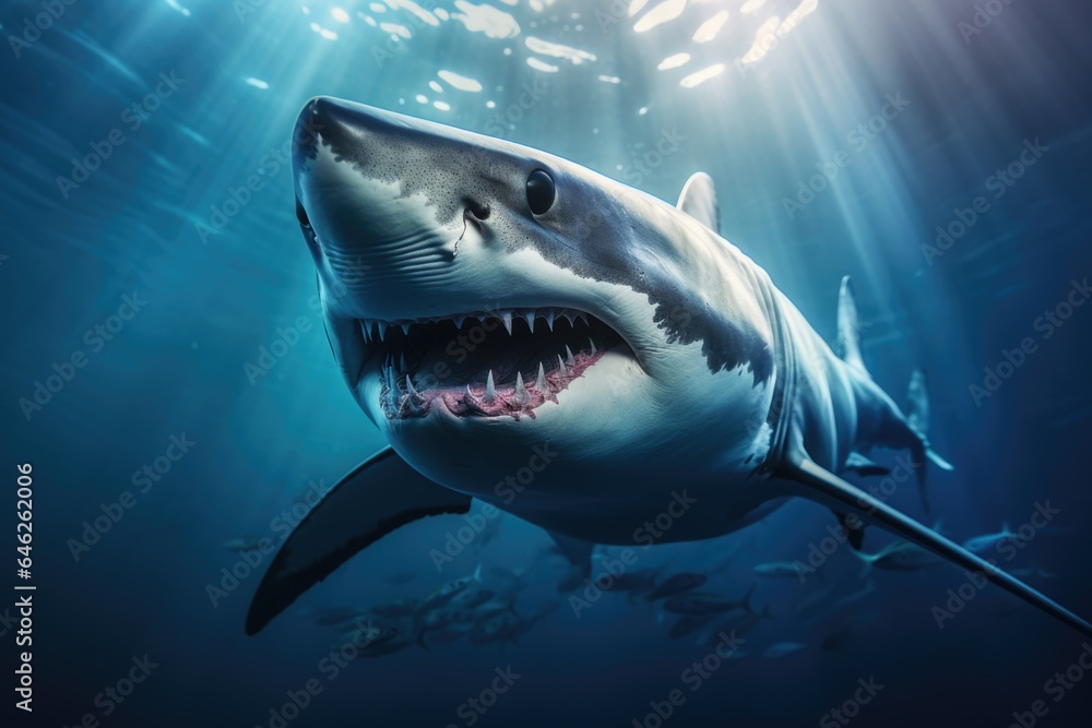 Naklejka premium Shark background