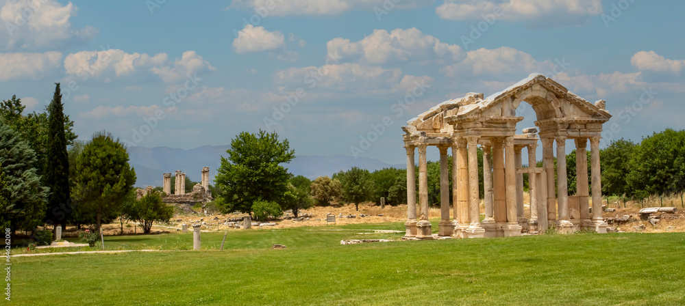 Ancient city of Aphrodisias, Aydin / Turkey. Travel concept photo.