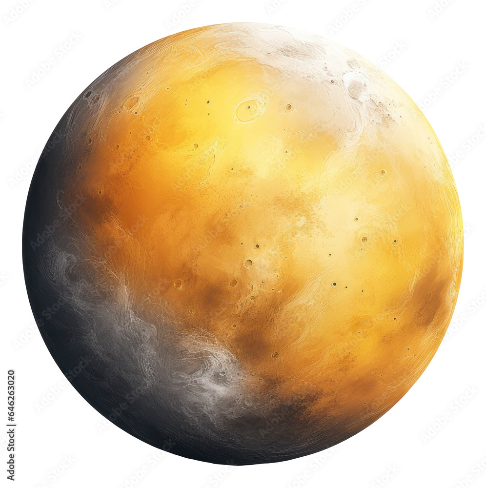 Naklejka premium Realistic full moon isolated.