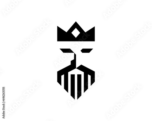 King with beard logo