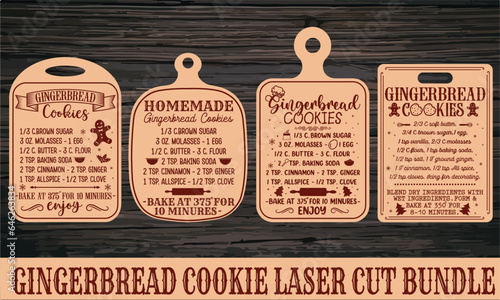 Gingerbread Cookie Recipe laser cut bundle