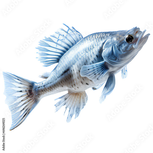 Coelacanth or Prehistoric fish isolated on transparent