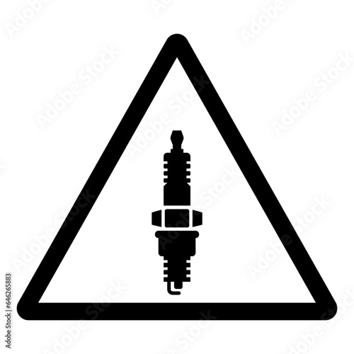 Machine Spark plug Symbol Sign, Vector Illustration, Isolate On White Background Label. EPS10