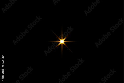 Golden light vectors.Bright gold star.Light flash.Gold glitte © kulinskaia