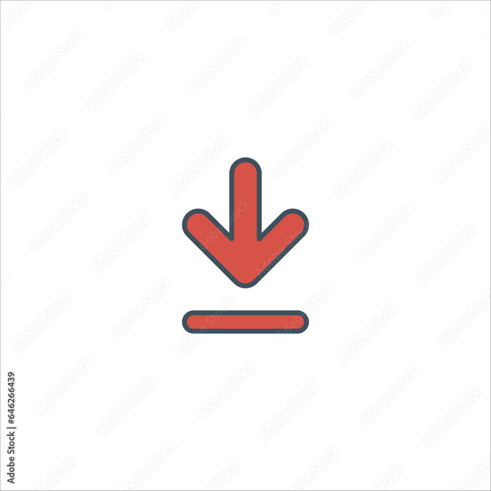 Download vector icon, install symbol. Mcomputer web site or mobile app load button. Stock vector illustration isolated on white background. Download vector icon, install symbol. Mcomputer web site or mobile app load button. Stock vector illustration isolated on white background.