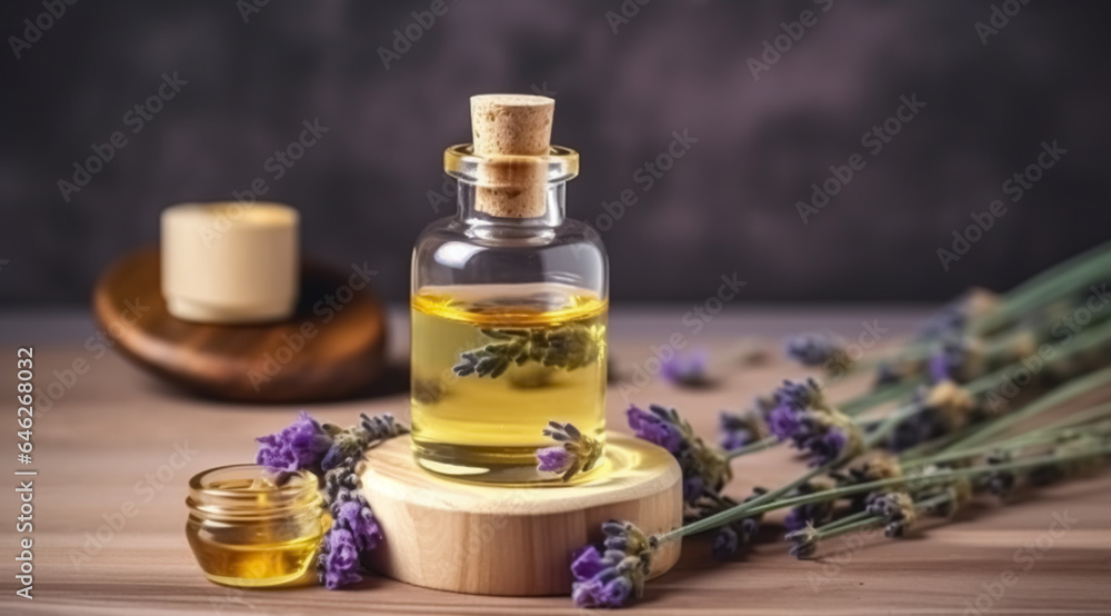 Essential oil, concept of skin care, created with Generative AI technology Essential oil, concept of skin care, created with Generative AI technology