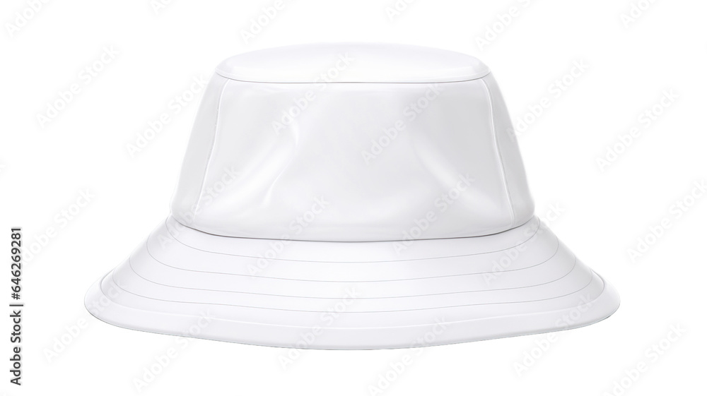 White bucket hat isolated on transparent or white background White bucket hat isolated on transparent or white background