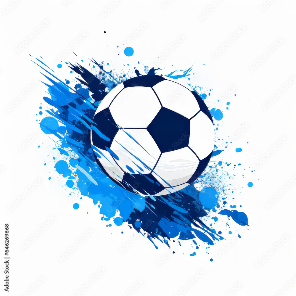 Soccer ball silhouette vector style, 2 color, white background