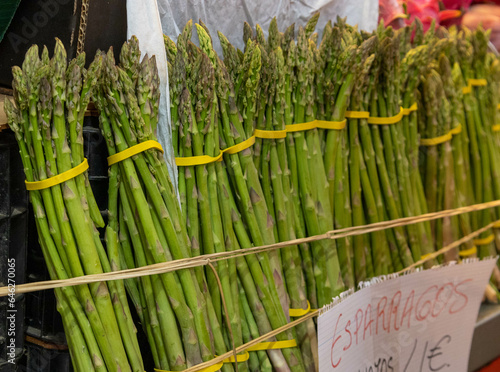 Asparagus at a market