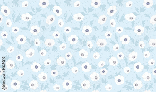 Vector Seamless Floral Pattern Illustration. Horizontally And Vertically Repeatable.