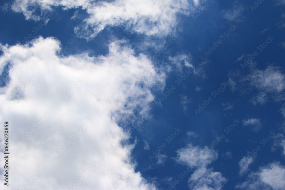 Clouds on the blue sky nature with space background wallpaper