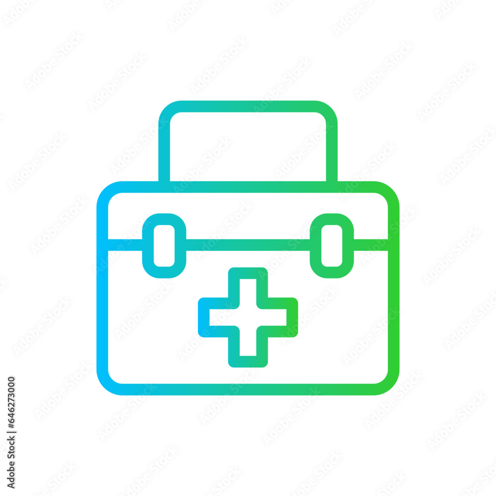 Medicine safety icon with blue and green gradient outline style. medicine, medical, health, set, line, symbol, treatment. Vector Illustration Medicine safety icon with blue and green gradient outline style. medicine, medical, health, set, line, symbol, treatment. Vector Illustration