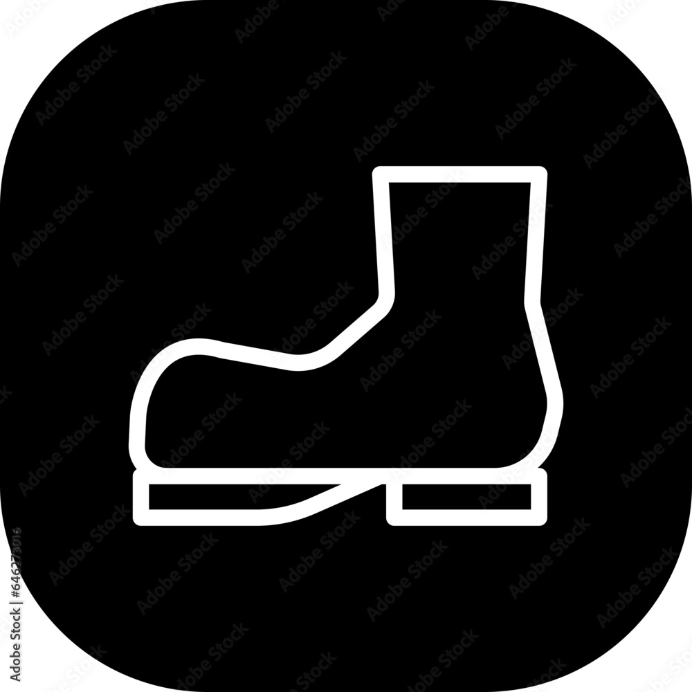 Safety boots safety icon with black filled line outline style. safety, protective, protection, sign, wear, equipment, work. Vector Illustration Safety boots safety icon with black filled line outline style. safety, protective, protection, sign, wear, equipment, work. Vector Illustration