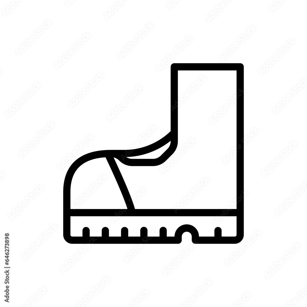 Safety shoes safety icon with black outline. safety, symbol, sign