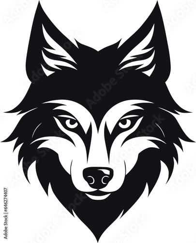 wolf logo vector wild animal nature 