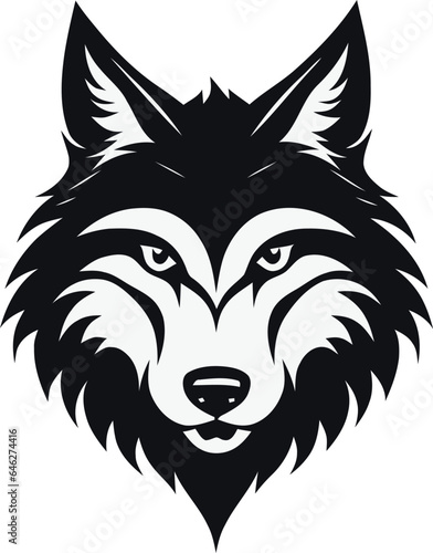 wolf logo vector wild animal nature 