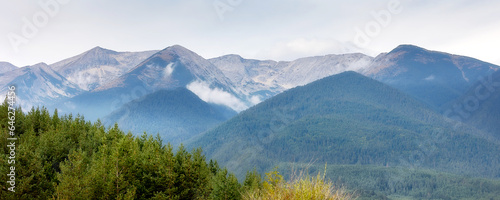 Pirin mountains, Bulgaria summer banner landscape, view from Bansko