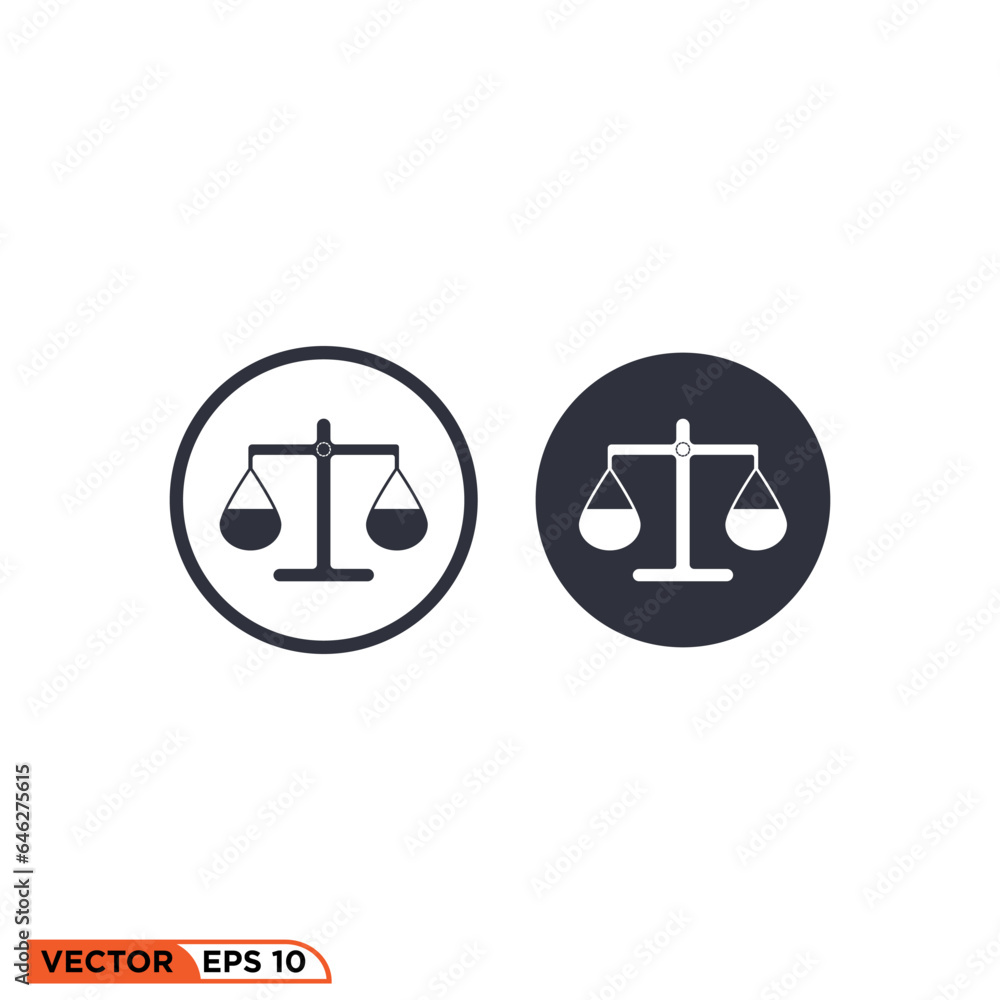 Icon vector graphic of Logo simple justice of law, line style, solid style Icon vector graphic of Logo simple justice of law, line style, solid style