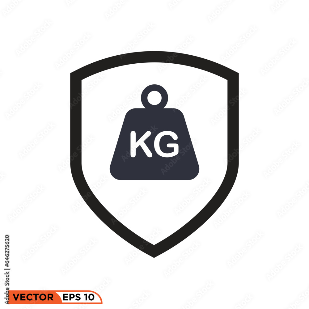 Icon vector graphic of Protect of weight Icon vector graphic of Protect of weight