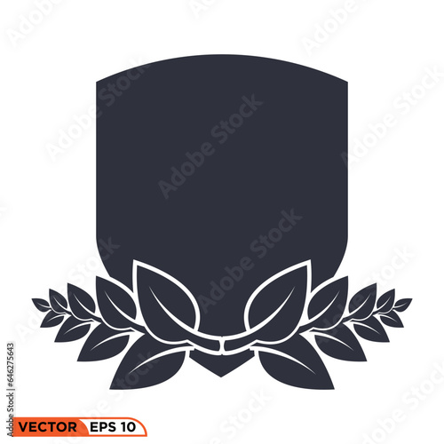 Icon vector graphic of Shield black premium