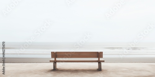 A bench alone with the sky in the background
