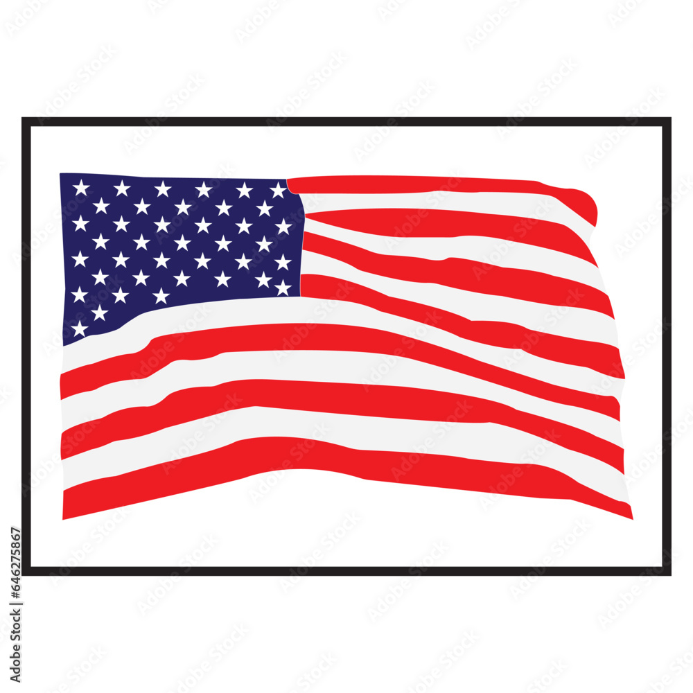 Obraz premium American flag icon