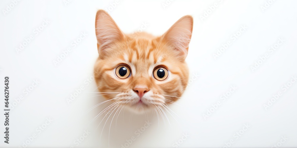 A cat looks at the camera with copy space in the background A cat looks at the camera with copy space in the background