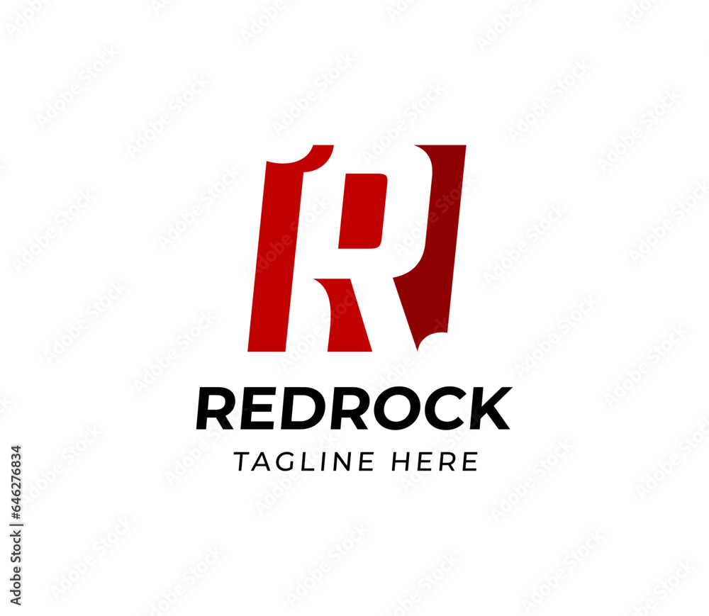 rocky letter R logo for mining company rocky letter R logo for mining company