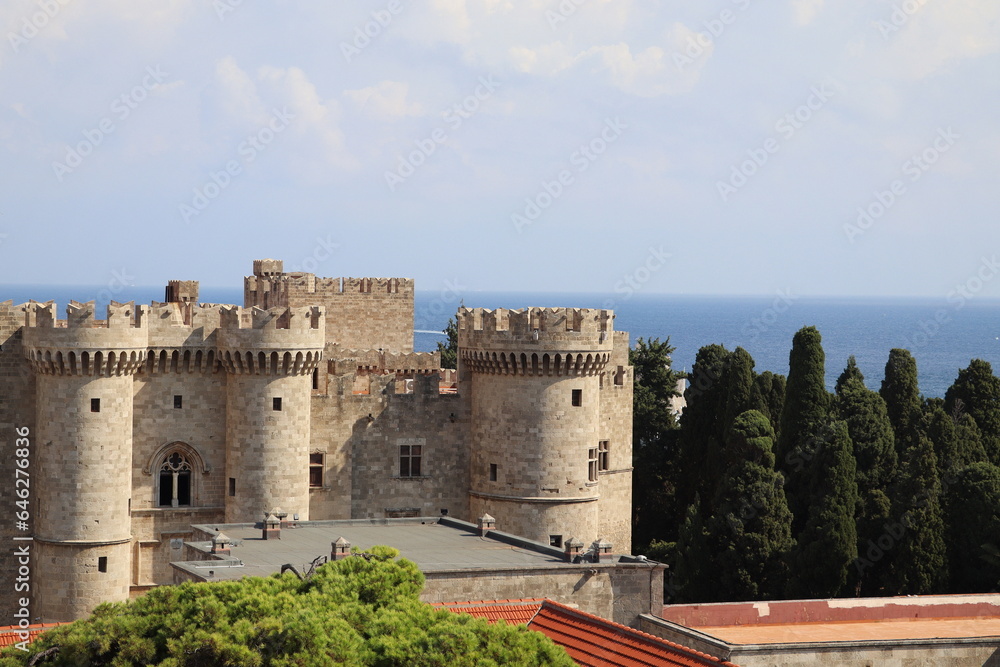 The Palace of the Grand Master of the Knights of Rhodes in the medieval city of Rhodes, Greece