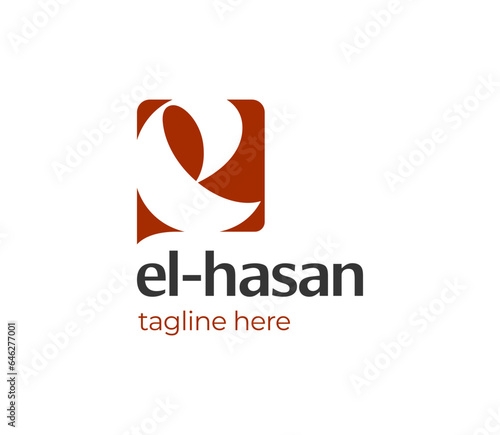 Abstract letter E logo with islamic style
