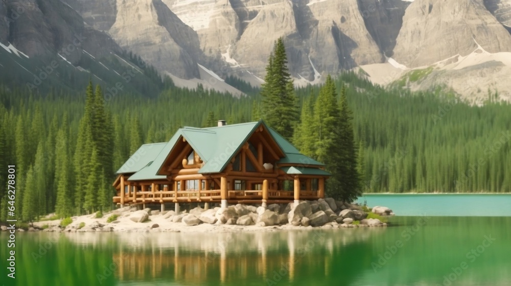 house on the river generated Ai. house on the river generated Ai.