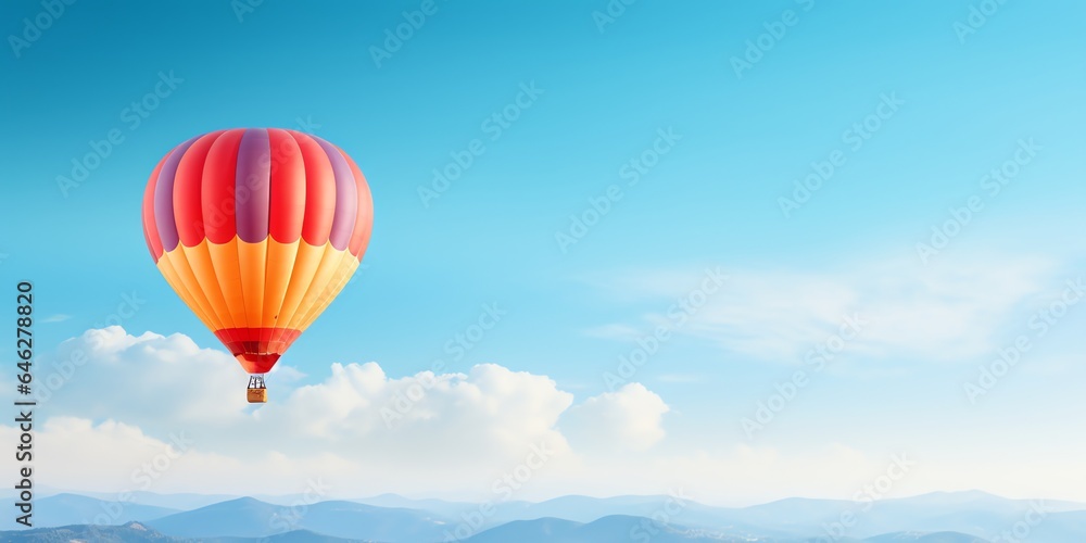 Fototapeta premium Gas balloon in clear sky