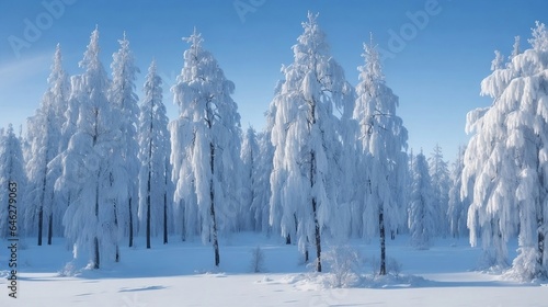 winter forest in the mountains generated Ai.
