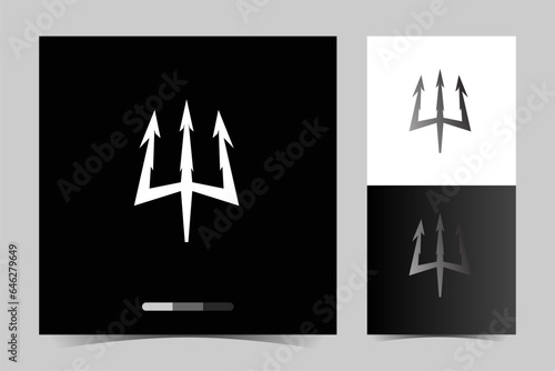 minimalist logo trident king vector, suitable for your logo design