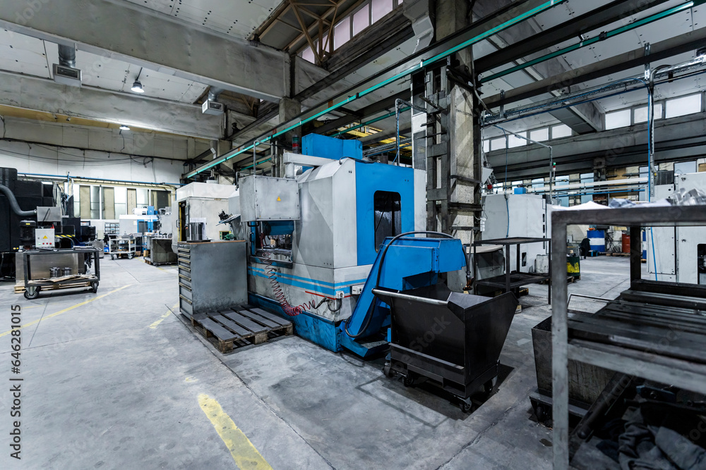 Modern automated machines in factory Modern automated machines in factory