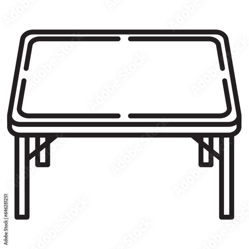 rectangular folding table icon
