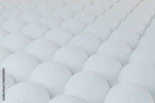 White round shapes minimalistic abstract background from geometric shapes. Basis for an advertising poster. 3D rendering