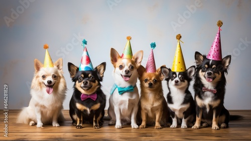 pets as a part of life's celebratory moments. dogs pets at birthdays, weddings, or other special occasions, sharing in the joy and festivities.