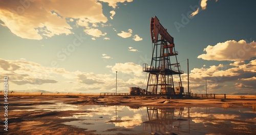 Oil pumps, generative ai © progressman