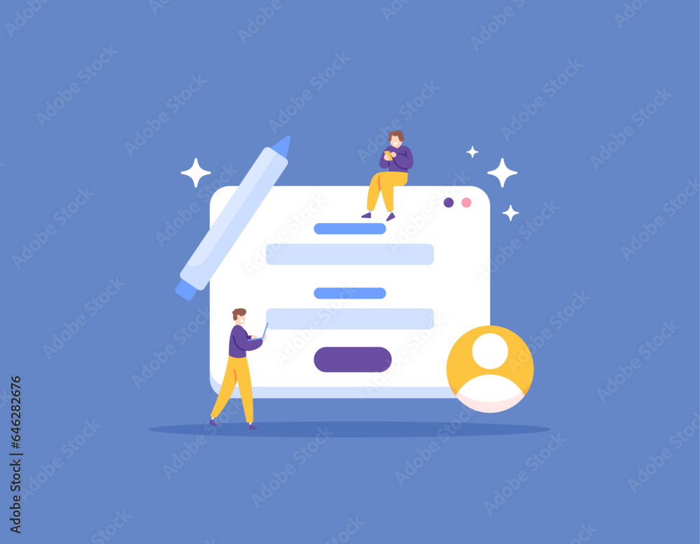 concept of sign up or registration. register on a website. enter username and password. login on the website page. new users and technology. flat and minimalist illustration concept design. vector concept of sign up or registration. register on a website. enter username and password. login on the website page. new users and technology. flat and minimalist illustration concept design. vector